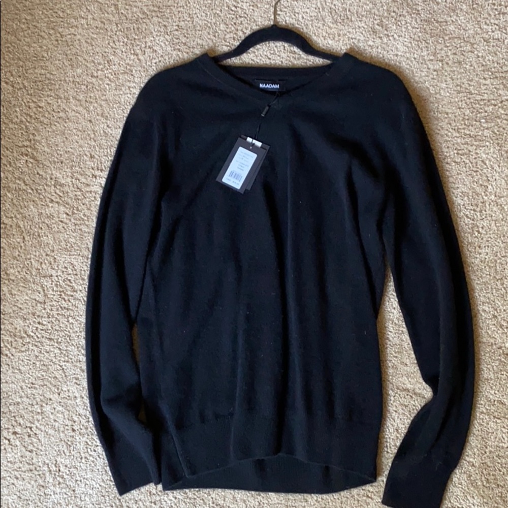 Black Naadam Cashmere sweater, M, never worn